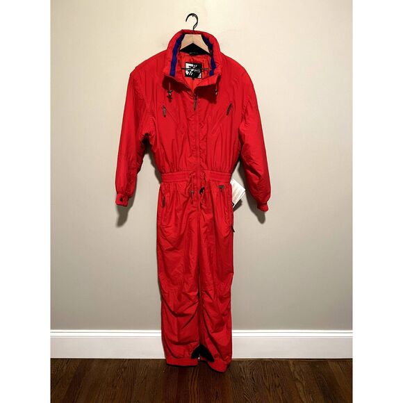 NWT Tyrolia Ski Wear by Head Women's Vintage One Piece Ski Suit Red Size 12 - Picture 1 of 12